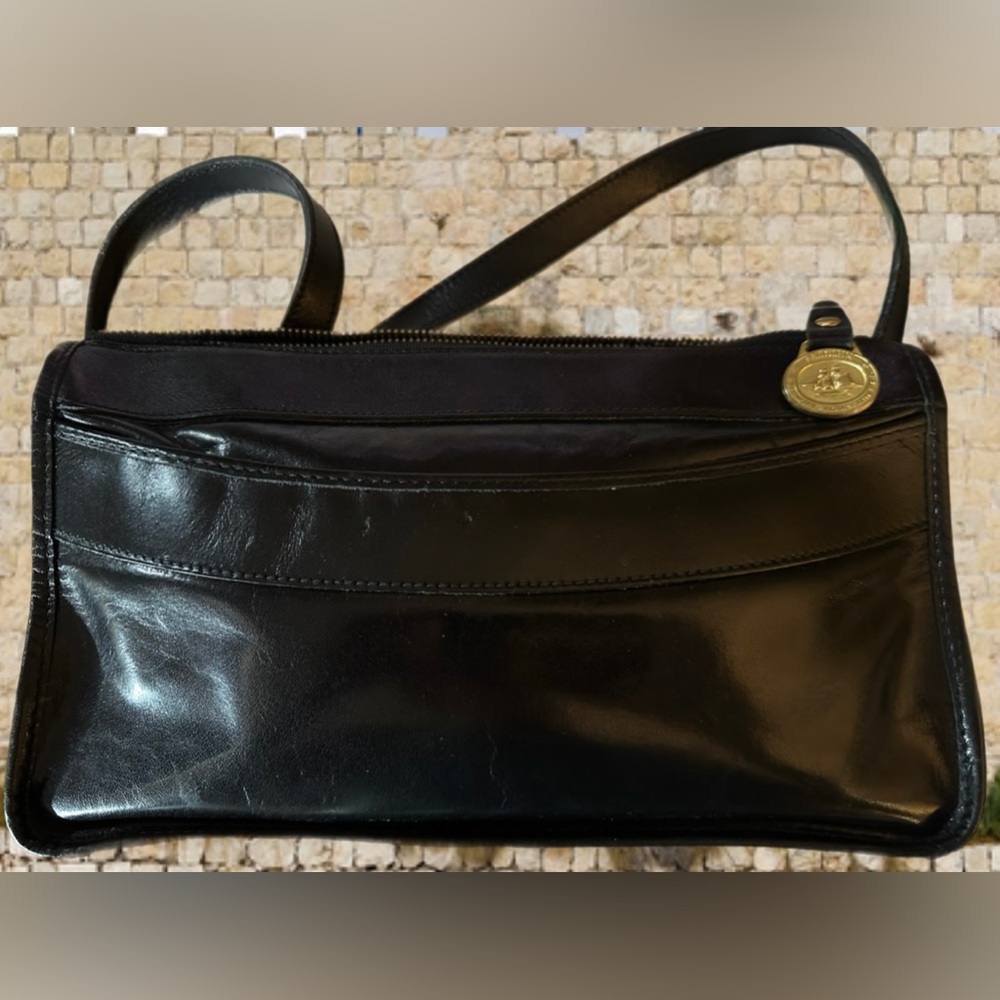 Brahmin Vintage Smooth Black Leather Crossbody - RARE & EUC